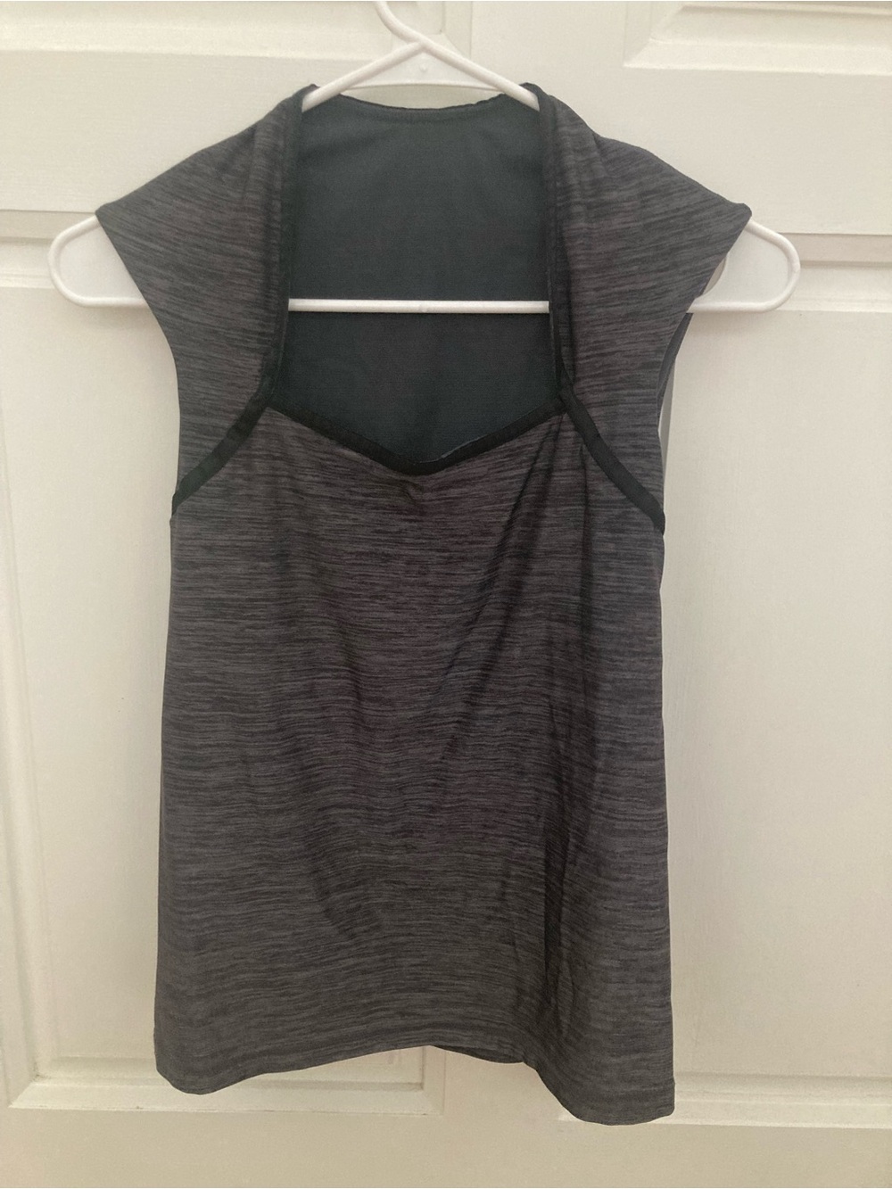 lululemon athletica Heathered Dark Gray Sleeveless Workout Tank